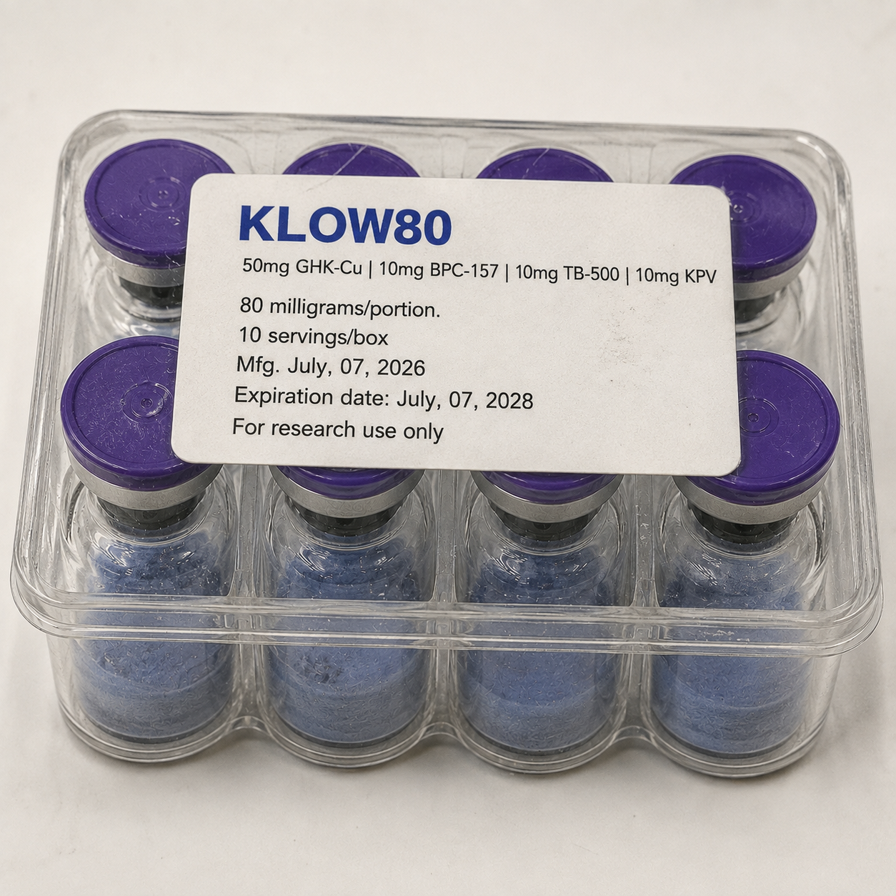 KLOW80 | GHK-Cu, BPC-157, TB-500, KPV | SAME DAY DISPATCH