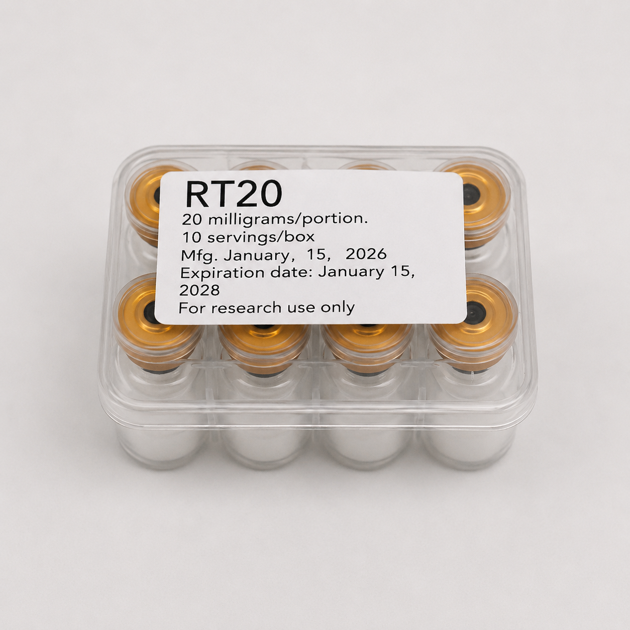 RT20 | 99.638% | 10 VIALS x 20MG | SAME DAY DISPATCH