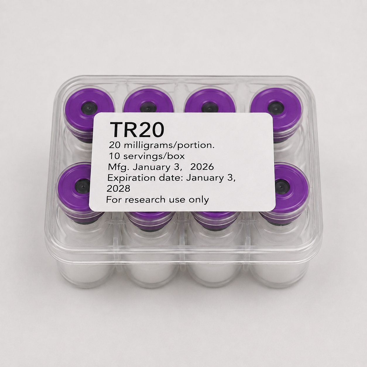 TR20 | 99%+ | 10 VIALS × 20MG | SAME DAY DISPATCH