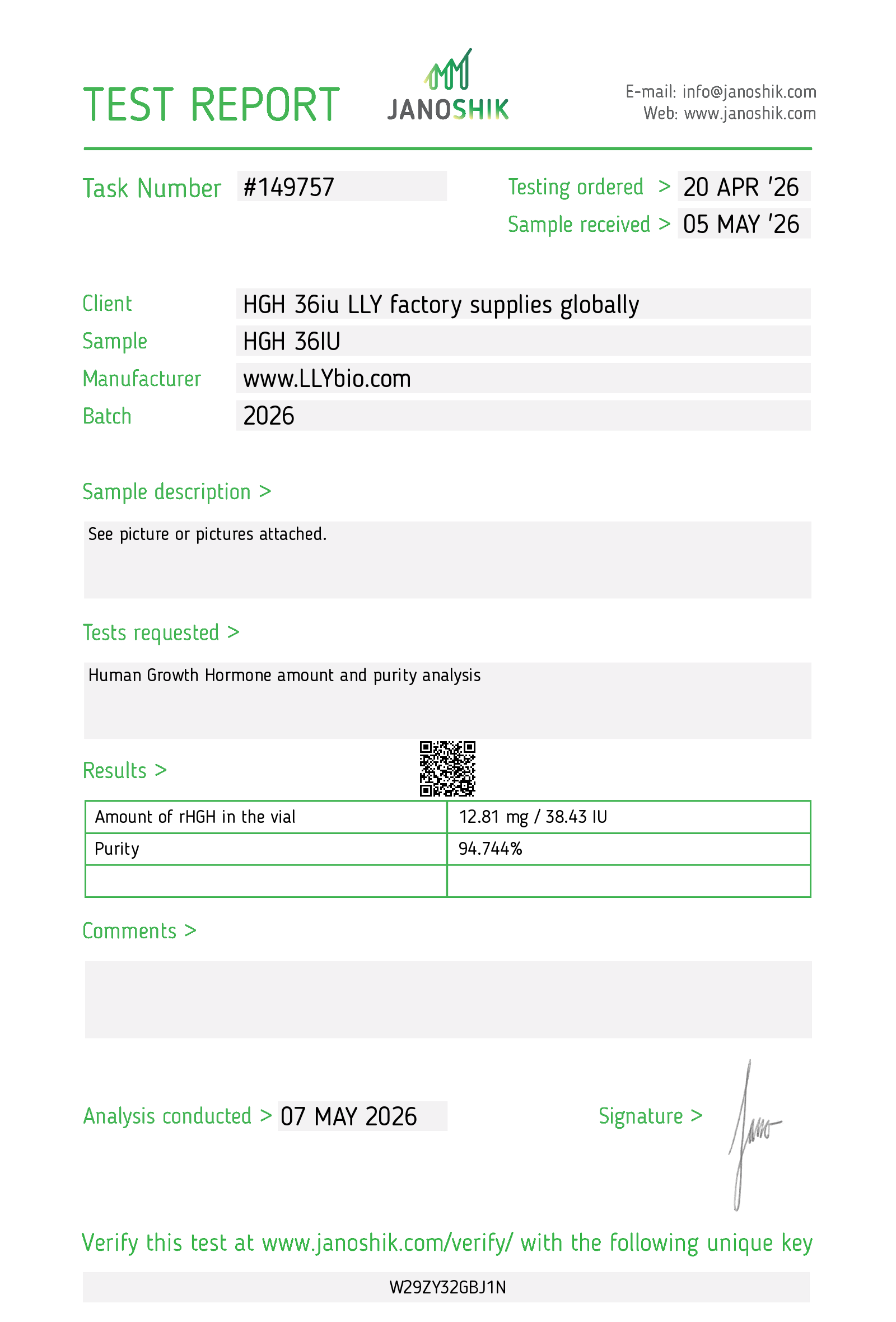 HGH report