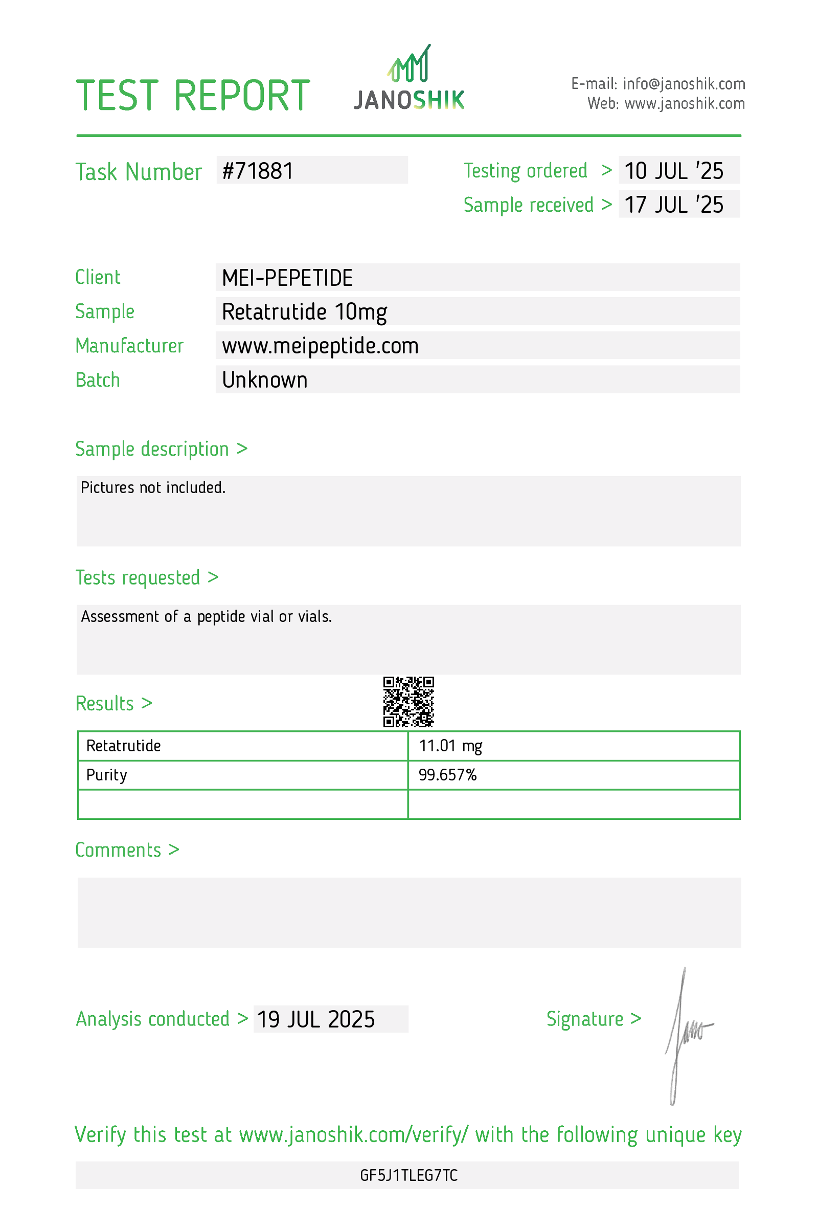 Retatrutide report